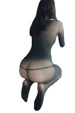 Unisex 3D Ultrathin Velvet High Elastic Transparent Full Bodystocking Bodysuit