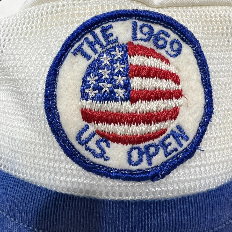 Sombrero de cubo de golf abierto de Estados Unidos 1969 vintage grande TexAce “Noswett” banda para el sudor ¡RARO! Foto 2 de 4