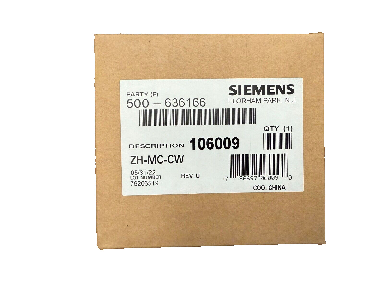 Siemens ZH-MC-CW Alarma de Incendio Bocina/Estroboscópica Blanco (NUEVO EN CAJA)