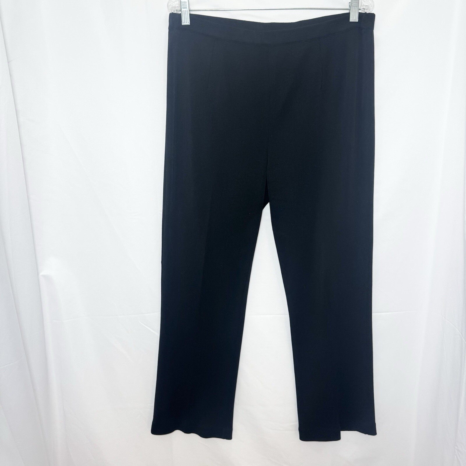 Ming Wang Knit Pull-On Cropped Pants 26” Black  XL Capsule Wardrobe Quiet Luxury