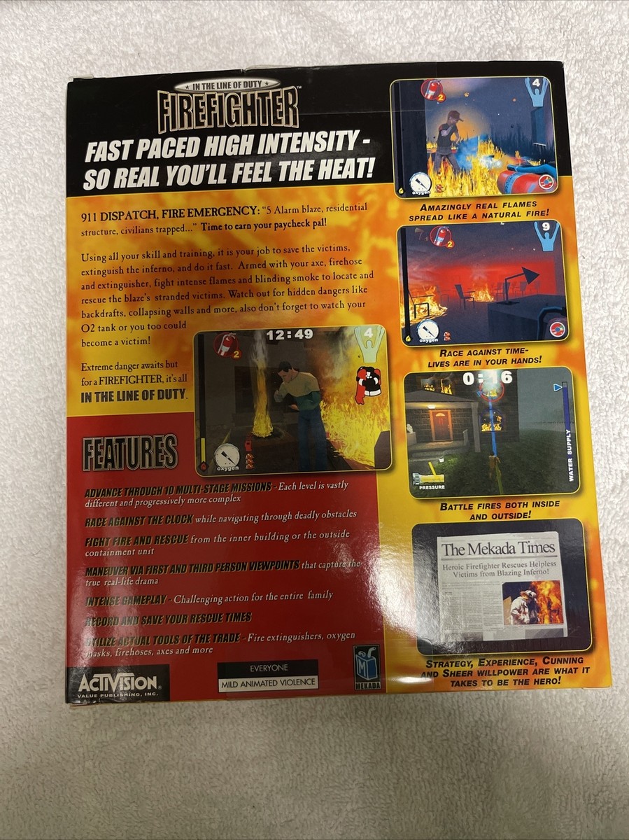 FireFighter: In the Line of Duty (PC, 2000) - Rare Big Box PC Game