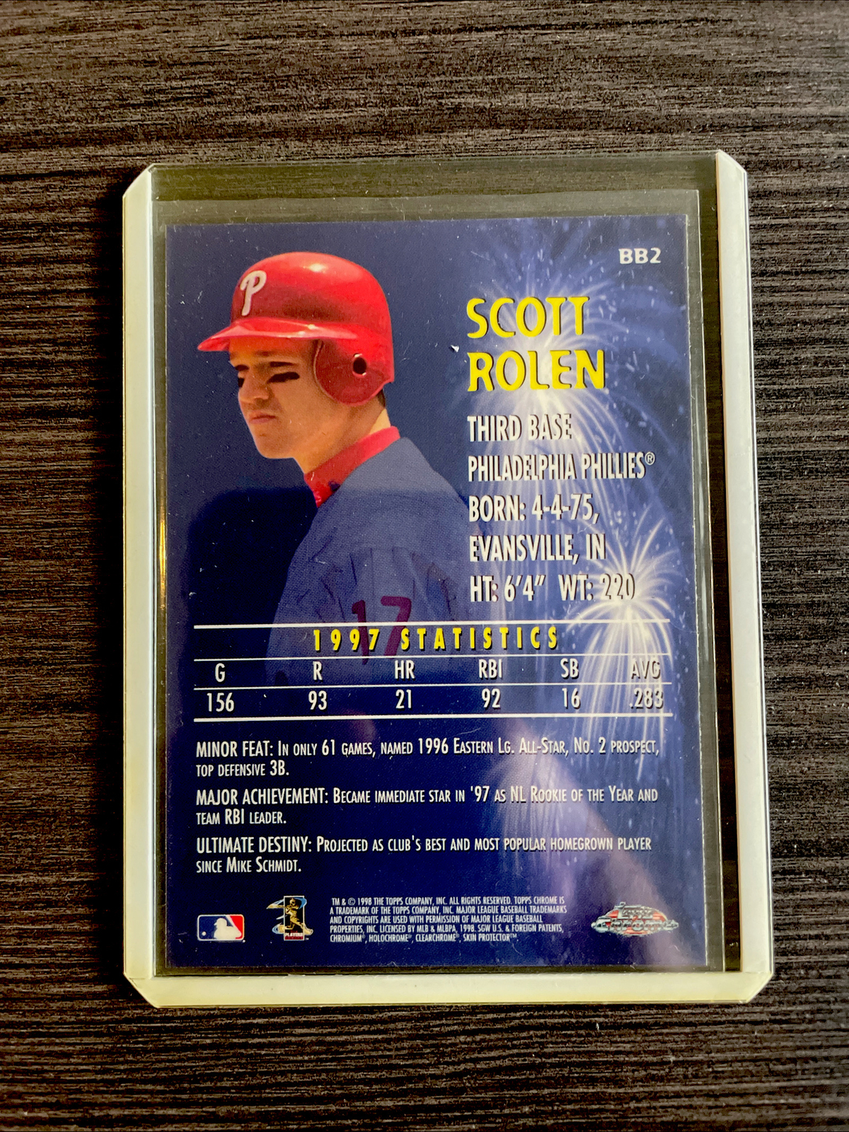 Scott Rolen Rookie Scott Rolen Topps Chrome Baby Boomers SP Insert Rookie Card🔥 | eBay