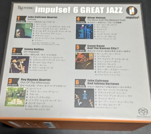 Impulse 6 Great Jazz Audiophile ESOTERIC 6CD SACD BOX ESSI-90133/8 USED - Picture 3 of 6