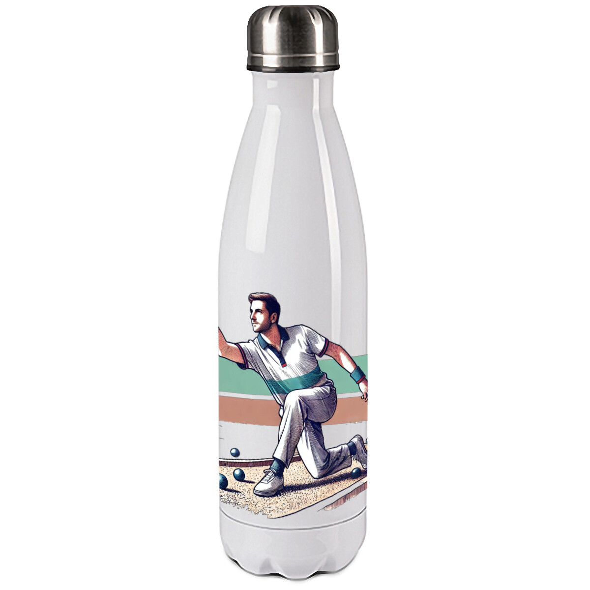 Gourde isotherme inox pétanque 500 ml idée cadeau originale pour pointeur