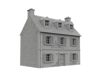 WARGAME ZONE MAISON NORMANDE FARMSTEAD HOUSE 3D PRINT Décor Wargame Terrain Bolt Action WWII