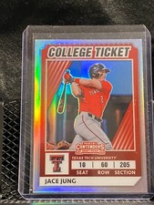 Jace Jung 2022 Elite Extra College Ticket Holo #5 Texas Tech Red Raiders