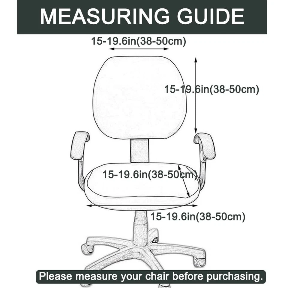 Office Chair Cover - Synthetic Leather - Waterproof - Stretchable -... - Image 2 of 4