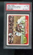 1965 Topps 134 Mickey Mantle Mantle's Clutch HR World Series 3 PSA 6 Graded Card