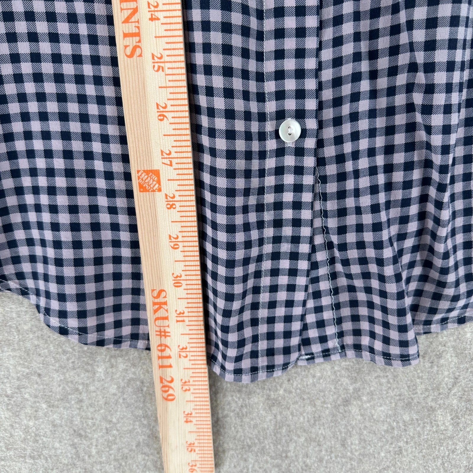 real-clothes silk button plaid check pink shirt