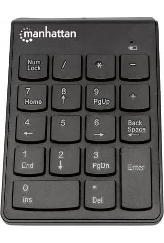 Tastierino Numerico Wireless 18 Tasti Nero Manhattan IDATA-KP-11W - Immagine 2 di 4