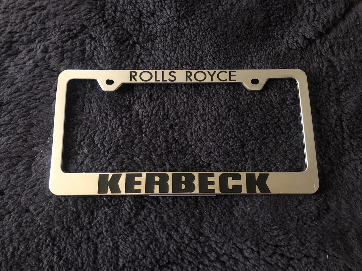 FC Kerbeck Rolls-Royce Dealer License Plate Chrome Frame 2000s