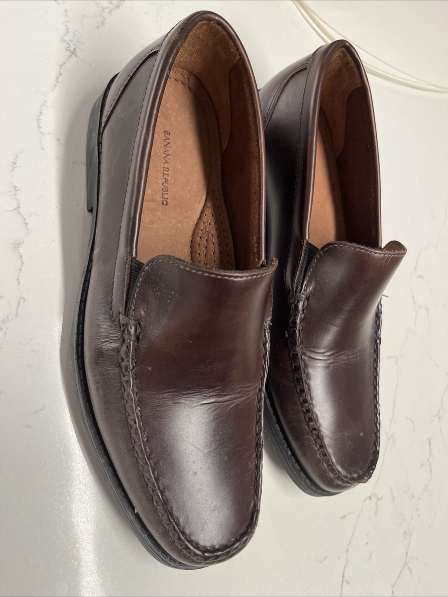 Banana Republic Brown Leather Slip On Driving Moccasins  display picture 1