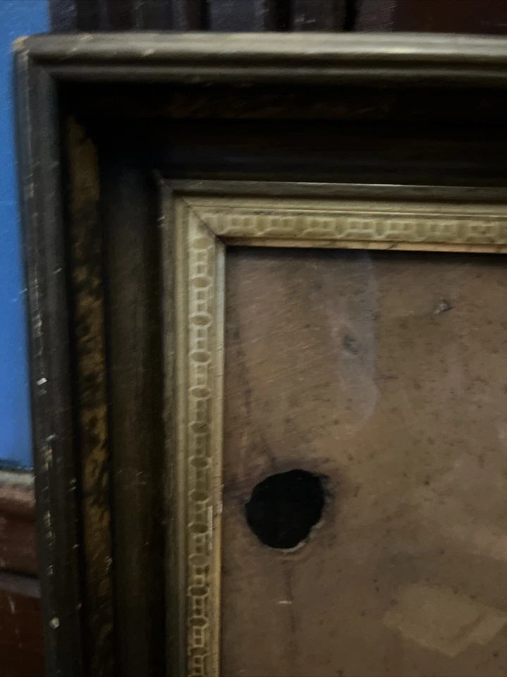 ART DECO EAST LAKE MARCO DE MADERA ARTE FOTOGRÁFICO VIDRIO 16”x12” 8”x11” dorado de colección Foto 2 de 4