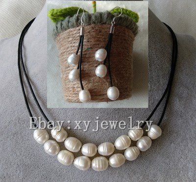 Classic Cultured 8 9mm White Fresh Water Pearl 10mm Malay Green Green Jade Wedding Party Necklace Earring Set Pearl Jade Necklace Necklaces Jewelry Explorer Amoon Fund
