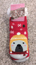 Kids Warm Slipper Socks Cute Bear Animal Soft Thicken Winter Thermal 8-12