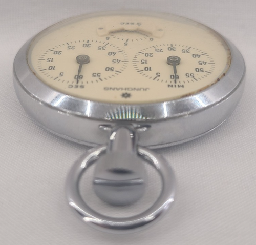 Vintage Junghans Stopwatch 1/10 Sec 3 Dials Works Made In Germany - Picture 11 of 15