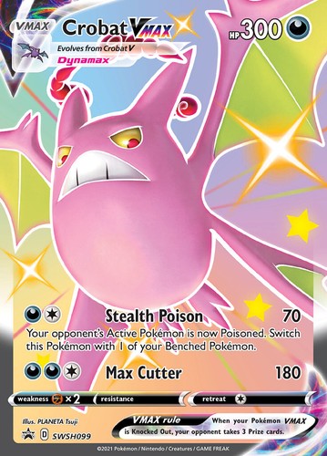 Nm Mint English 1 X Pokemon Crobat Vmax Swsh099 Shiny Promo Shining Fates Ebay Nm Mint English 1 X Pokemon Crobat Vmax Swsh099 Shiny Promo Shining Fates Ebay