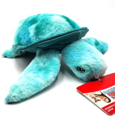 KONG SoftSeas Turtle Large Soft Plush Squeaky Tug & Shake Dog Toy 11''