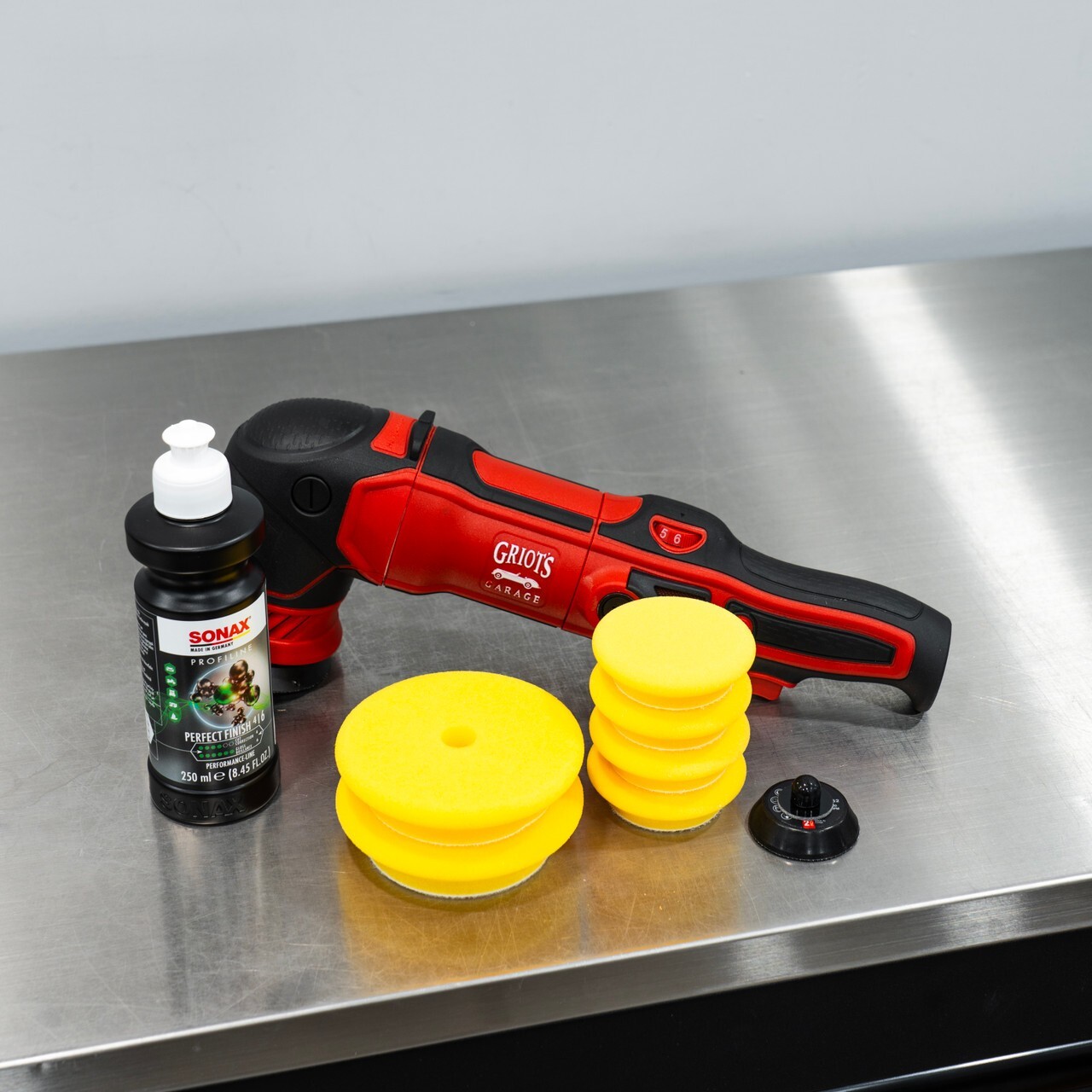 The Clean Garage Griot's Garage G8 Polisher Kit | DA Combo With 6 Pads & Polish