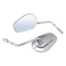 Chrome Rearview Mirrors Fit For Harley Tourin...