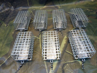 7x Futterkorb Handmade - je 120g - Feeder Set für Fluss & See - Angeln