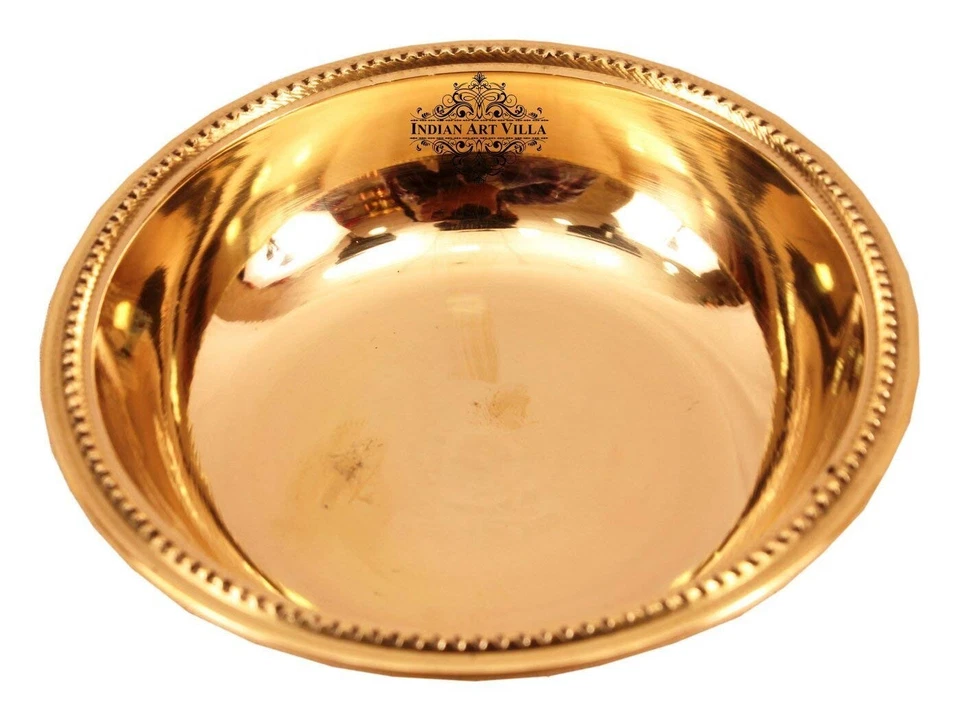 Handmade Brass Bowl Katori, Serving Soup, Indian Dishes 100 ML, Pack of 4 Pcs - Image 3 of 4