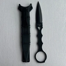 Benchmade SOCP Dagger 176BK Fixed Blade Knife, Coated Finish, Black Handle sheat