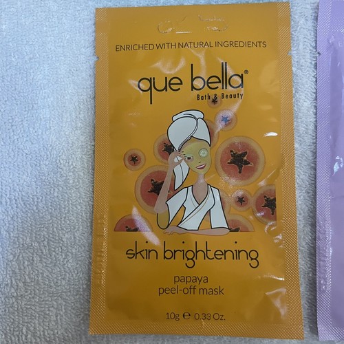 Que Bella Face Mask Assortment 6 Masks Facial Pamper Spa Party - Picture 6 of 14