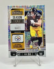 2023 Panini Contenders TJ WATT Mojo Prizm Season Ticket Steelers SP MINT❗️