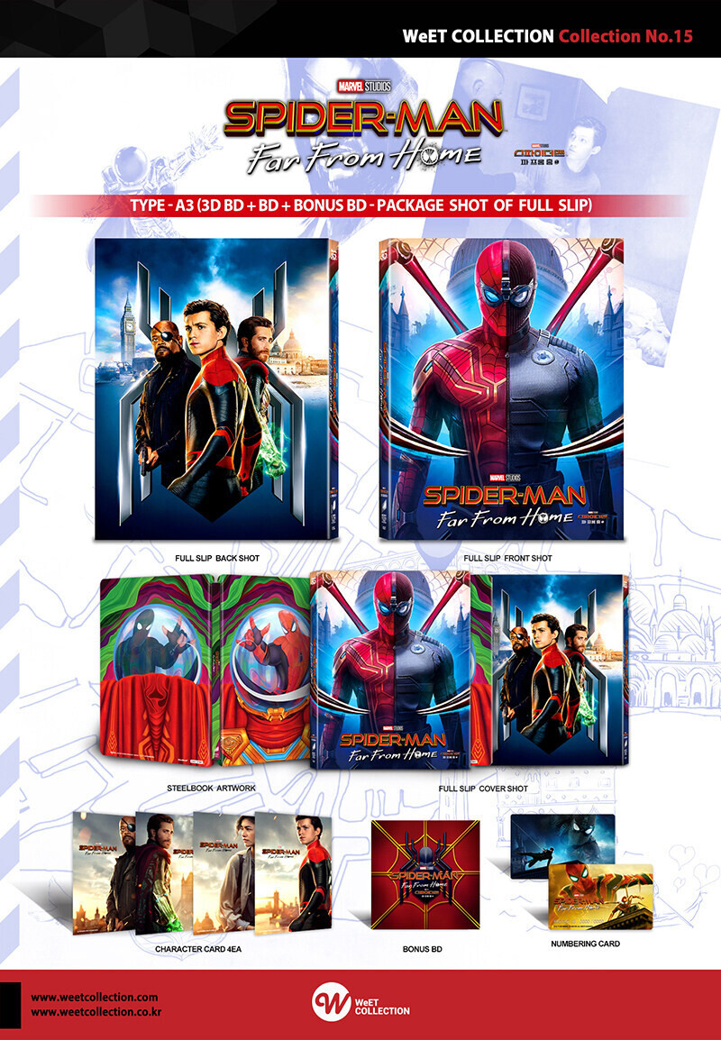Spider-Man: Far From Home BLU-RAY 3D & 2D Steelbook - Full Slip A3