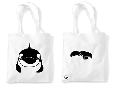 Süße Orca Tragetasche Baumwolle Canvas