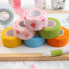 Self Adherent Wrap 1" Finger Bandage Gauze Roll Elastic First Aid Medical Tape_A