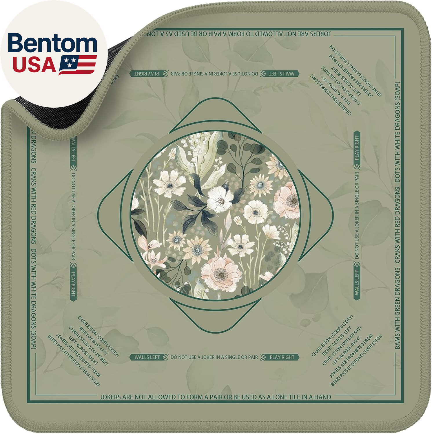 Mahjong Mat for Table - Durable Mahjong Table Cover with Unique Design, Premium