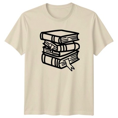 Bücherstapel Lesen Bücherwurm Bibliothekar T-Shirt Literatur Lesen Geburtstag