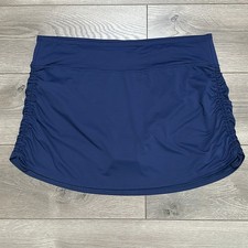 Lands' End Adjustable Side Tie Lined Swim Skirt Navy Blue Size 18W