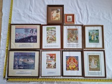 job lot 10 framed Indian Art prints stage props photo picture frames India