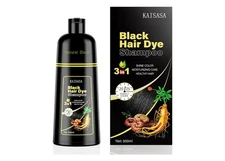 Black Hair Dye Shampoo 3 in 1, Hair Color Shampoo for Women and Men, 2 bottles