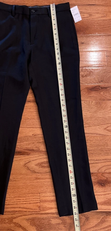 NWT Chaps Men’s Black Dress Pants Slim Fit Easy Care Comfort Fit Size 29x30 - Image 3 of 4