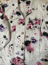 Jones of New York Womens Garden Party Floral Jacket size Large