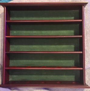 5 Shelf 25 Golf Ball Display Dark Wood Or Trinket Mini's Wall Shelf 13" X 13.75"