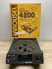 Vtg 1984 KODAK Carousel 4200 Slide Projector Less Tray W/ Remote Control