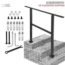 Heavy-Duty 38.2 Wrought Iron Stair Railing 2-...