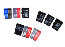 Lot of 9 - 16GB Microsd / Micro SD Cards PNY Lexar SanDisk