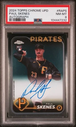 2024 Topps Chrome Update Paul Skenes AUTO #RAPS PSA 8