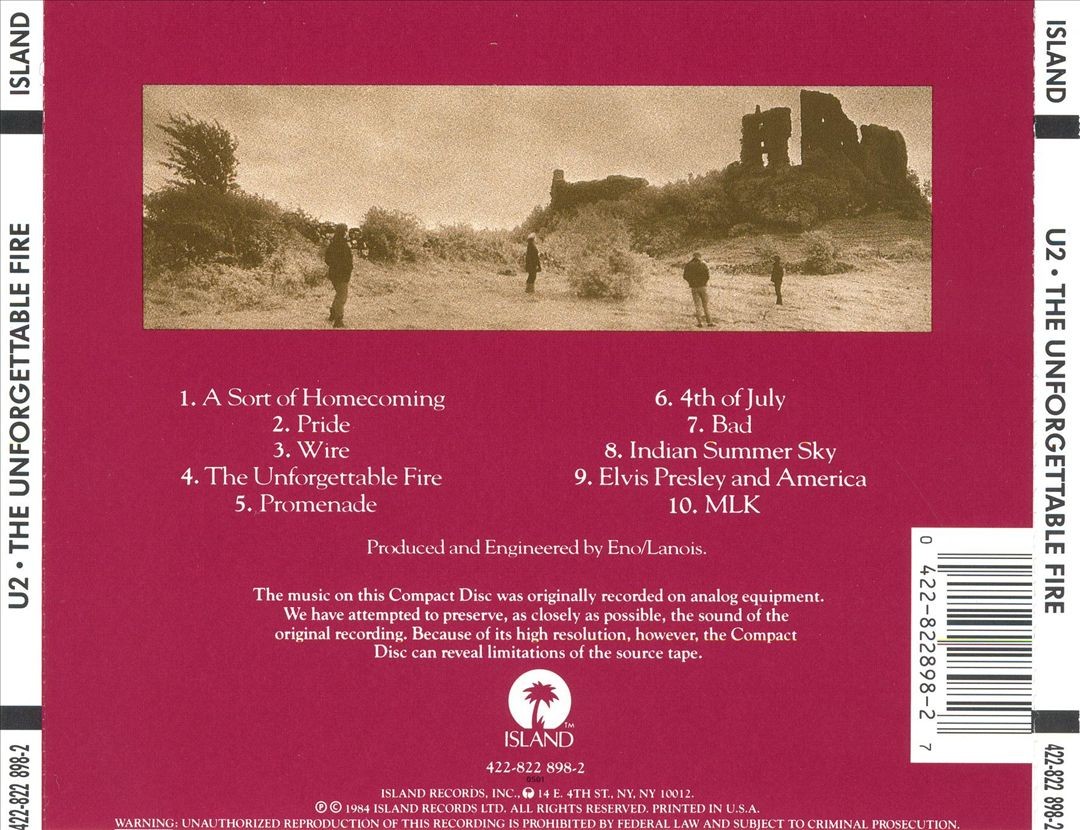 U2 UNFORGETTABLE FIRE NEW CD | eBay