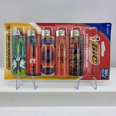 5 Pack Bic Special Edition Lighters, Gift, Big Bic Energy, Sandwiches, Screw It