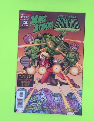 Mars Attacks The Savage Dragon #2 1997 Topps Comics High Grade W120-21