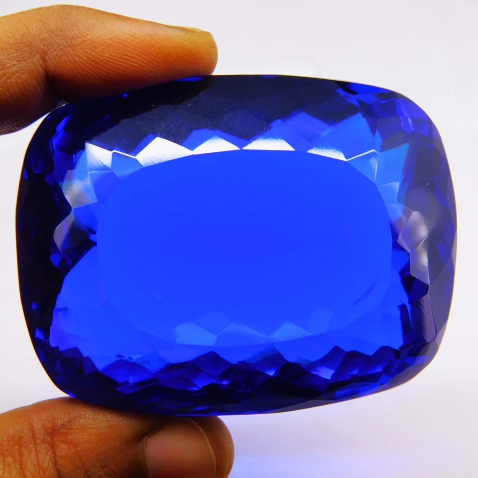 Certified 724 Ct Natural Tanzanian D Block Tanzanite Cushion Cut Loose Gemstone - Image 4 of 4