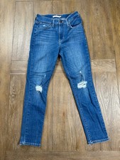 Levi  s 721 Women  s Jeans 27 Med Wash High Rise Skinny Distressed 3132