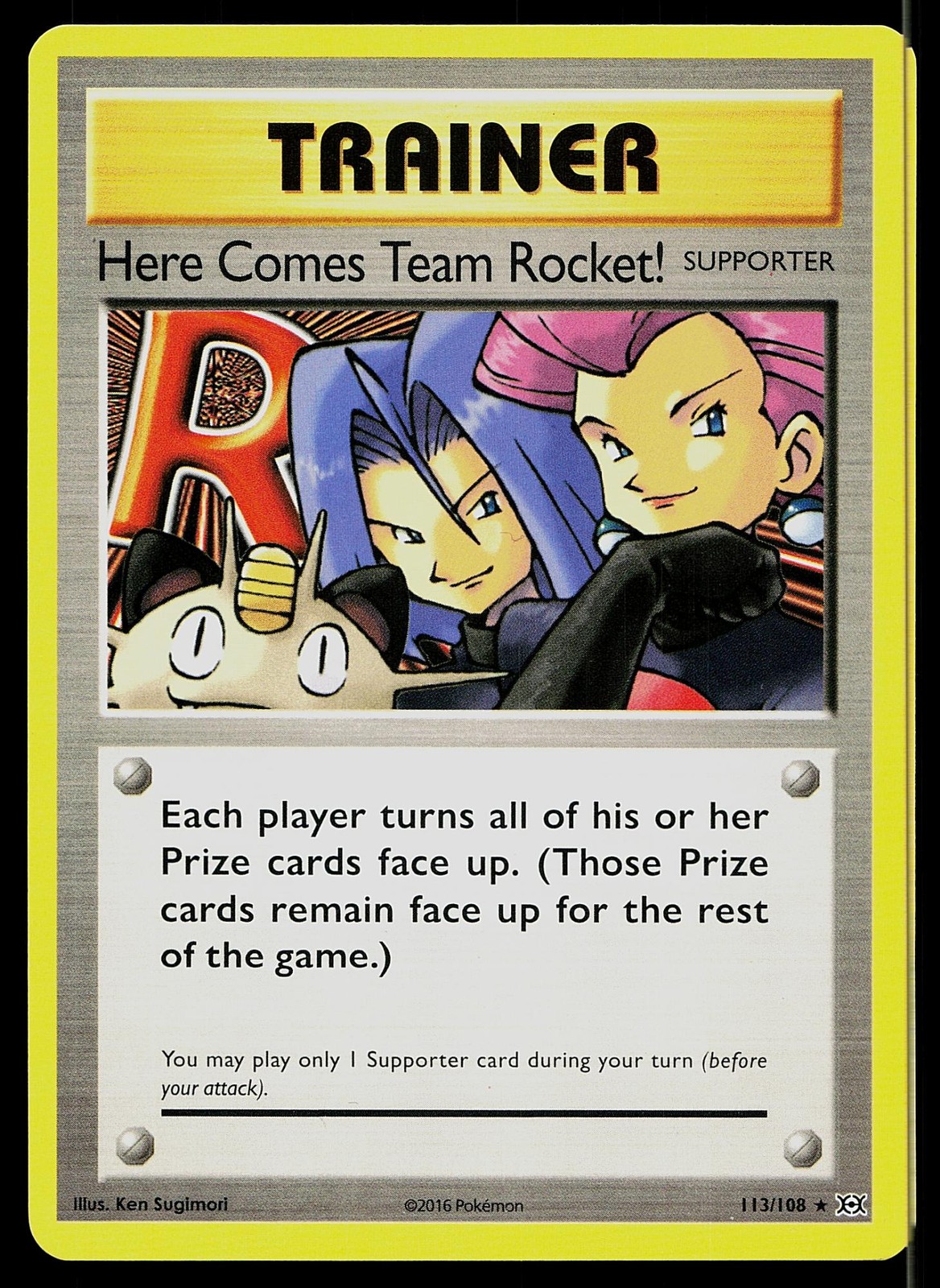 Pokemon Card Evolutions Here Comes Team Rocket! 113/108 Secret Rare